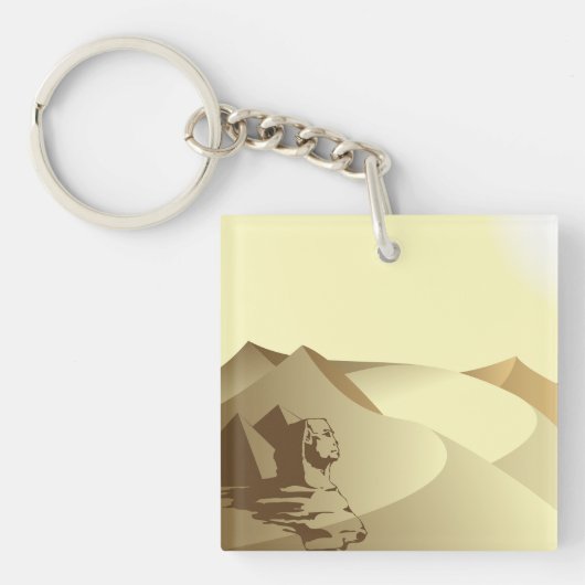 Sphinx in der Wüste Schlüsselanhänger (Vorderseite)