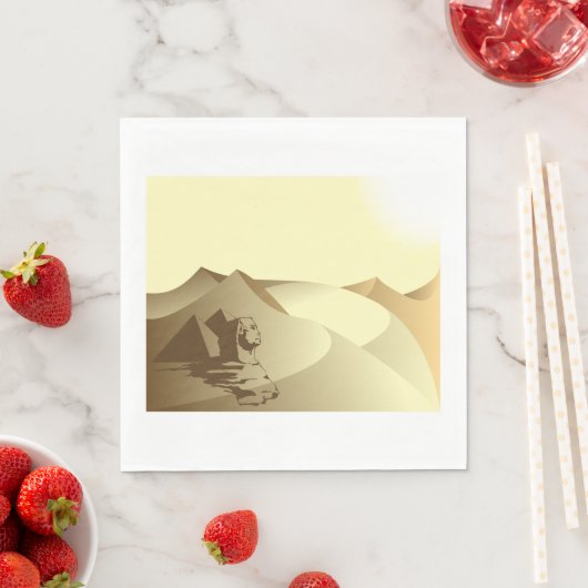 Sphinx in der Wüste Serviette (Beispiel)