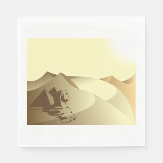 Sphinx in der Wüste Serviette (Vorderseite)