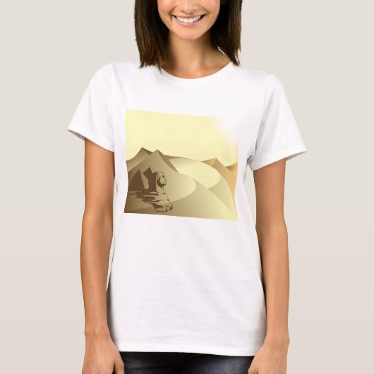 Sphinx in der Wüste T-Shirt (Vorderseite)