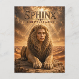 Sphinx Kalksteinplateau Dark Cinema Postkarte