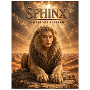 Sphinx Kalksteinplateau Dark Cinema Postkarte