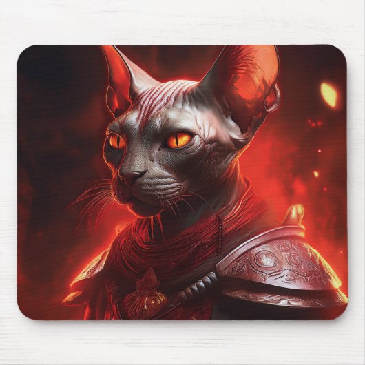 Sphinx-Katze Krieger Aus Einer Anderen Galaxie Mousepad (Vorne)