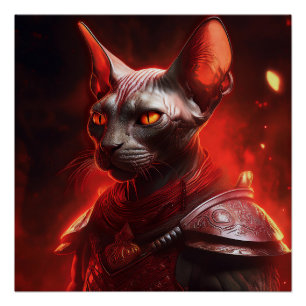 Sphinx-Katze Krieger Aus Einer Anderen Galaxie Poster