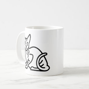 Sphinx-Katzenkizze Kaffeetasse