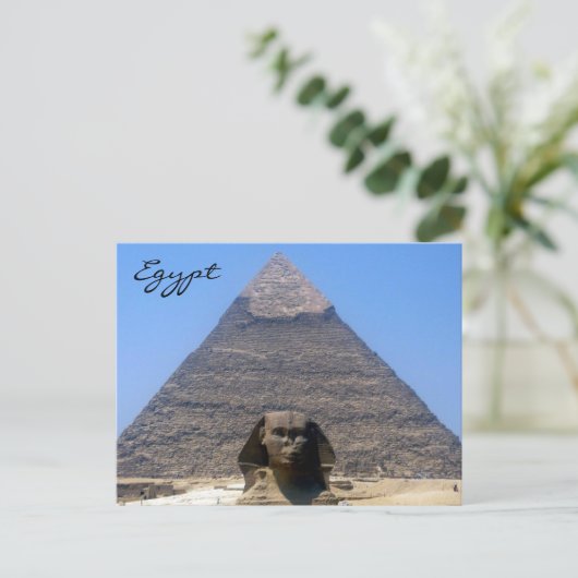 Sphinx khafre postkarte (Stehend Vorderseite)