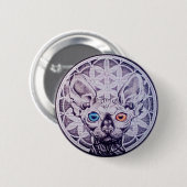 Sphinx-Mandala Button (Vorne & Hinten)