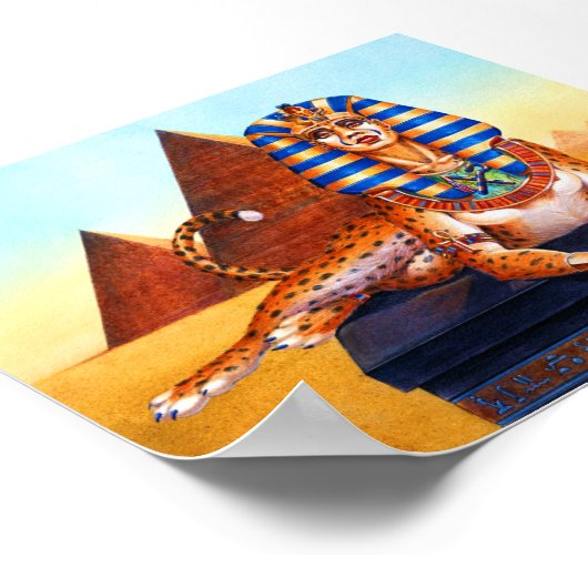 Sphinx mit goldenen Augen Poster (Ecke)