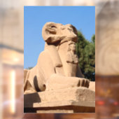 Sphinx mit Rammkopf im Tempel von Karnak - Ägypten Fensteraufkleber (Blatt 2)