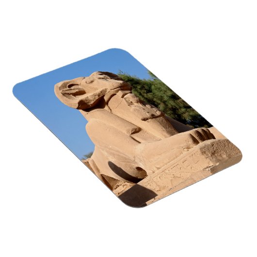 Sphinx mit Rammkopf im Tempel von Karnak - Ägypten Magnet (Rechte Seite)