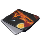 Sphinx & Moon über Ägypten Gizeh Pyramids Kunstgif Laptopschutzhülle (Vorne Knopf)