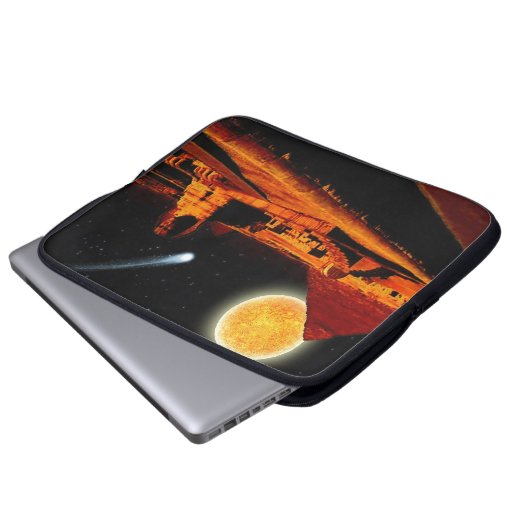 Sphinx & Moon über Ägypten Gizeh Pyramids Kunstgif Laptopschutzhülle (Vorne Knopf)