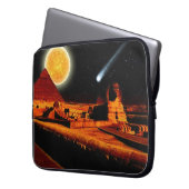 Sphinx & Moon über Ägypten Gizeh Pyramids Kunstgif Laptopschutzhülle (Vorderseite Links)