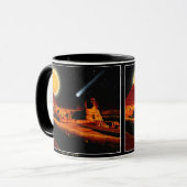 Sphinx & Moon über Ägypten Gizeh Pyramids Kunstgif Tasse (Vorderseite Links)