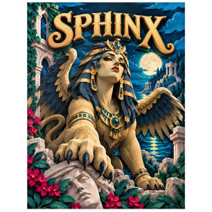 Sphinx, Paper Cut Monster Postkarte