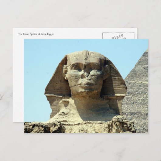 Sphinx Postkarte (Vorne/Hinten)
