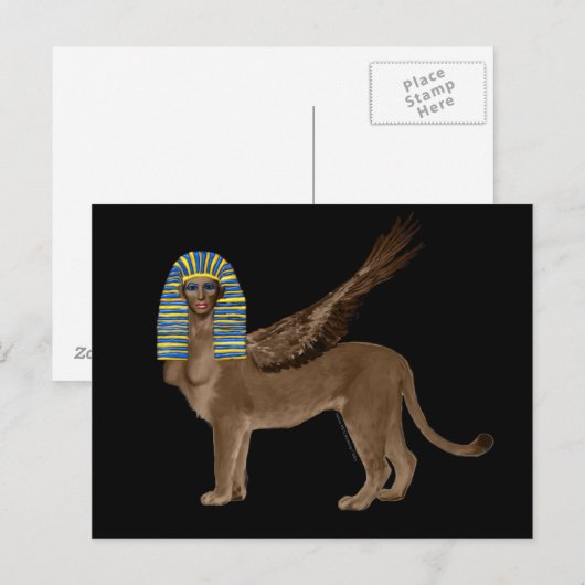 Sphinx Postkarte (Vorne/Hinten)