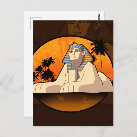 Sphinx Postkarte (Vorne/Hinten)