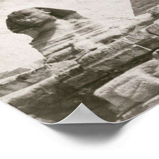 Sphinx Pyramid Ägypten Mitte des Jahrhunderts Poster (Ecke)