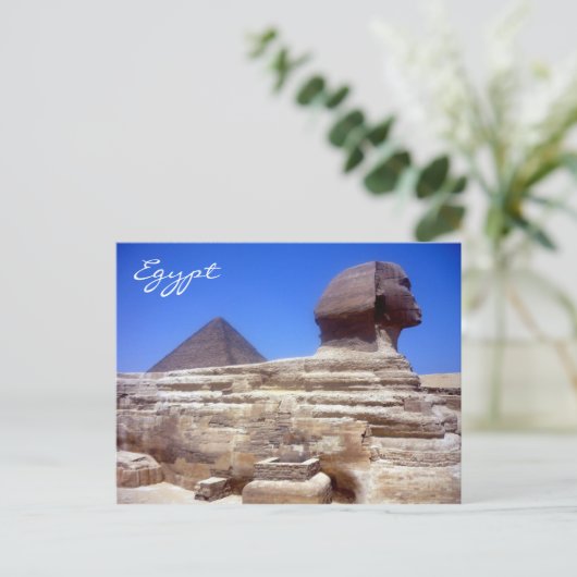 Sphinx-Pyramide Postkarte (Stehend Vorderseite)