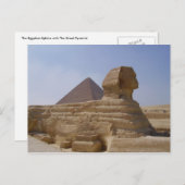 Sphinx Pyramide Postkarte (Vorne/Hinten)