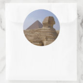 Sphinx Pyramide Runder Aufkleber (Tasche)