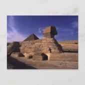 Sphinx Pyramide von Gizeh Postkarte (Vorderseite)