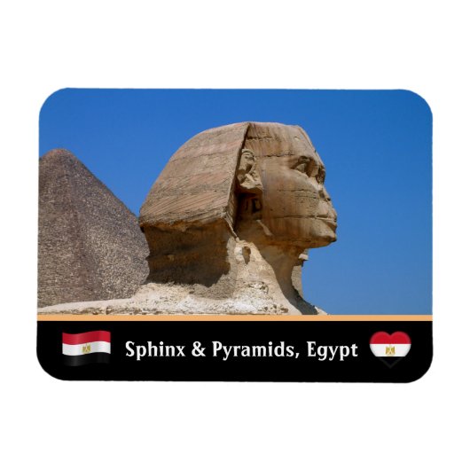 Sphinx, Pyramiden, Kairo und das alte Ägypten /UNE Magnet (Horizontal)