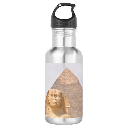 Sphinx Pyramids Antient Ägypten Khufu Pharoah Edelstahlflasche (Vorderseite)