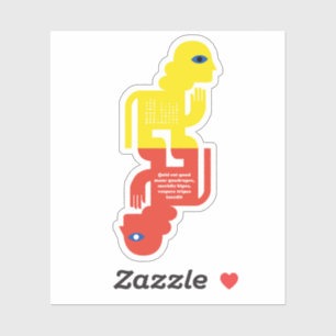 Sphinx-Rätsel Lateinische Figurenkunst Aufkleber
