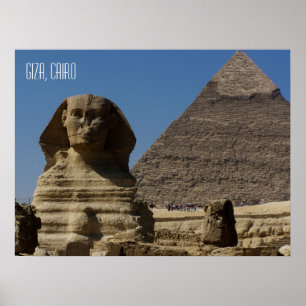 Sphinx-Statue in Giza Kairo Ägypten Souvenir Poster
