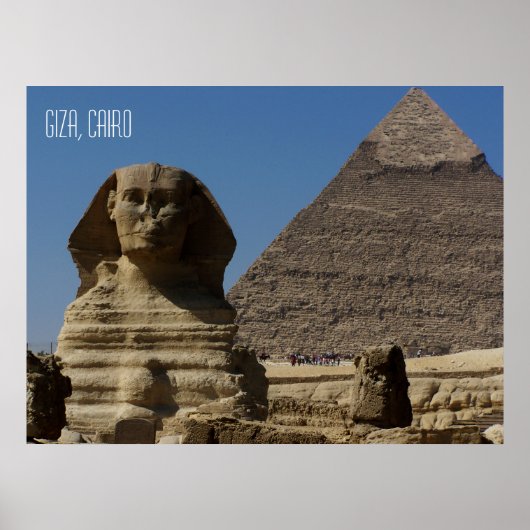 Sphinx Statue in Gizeh Kairo Ägypten Souvenir Poster (Vorne)