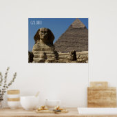 Sphinx Statue in Gizeh Kairo Ägypten Souvenir Poster (Küche)