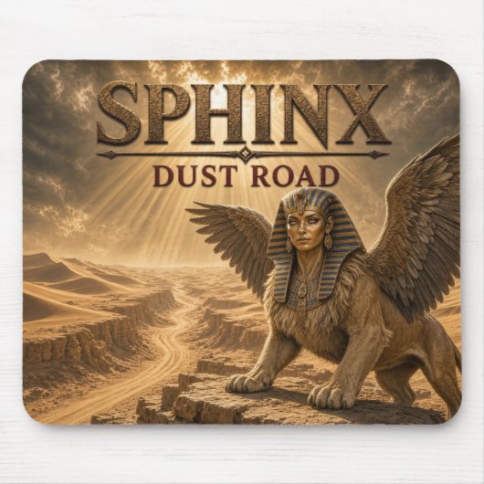 Sphinx Staubstraße Dunkler Realismus Mousepad (Vorne)