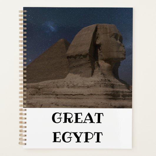 Sphinx und Gizeh Pyramids Planner Planer (Vorderseite)