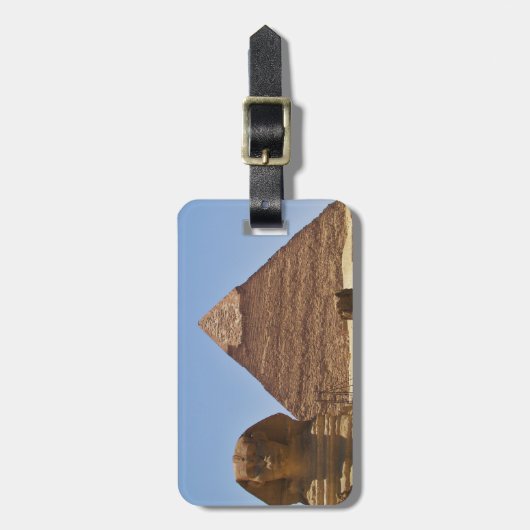 Sphinx und Pyramide Gepäckanhänger (Vorderseite vertikal)
