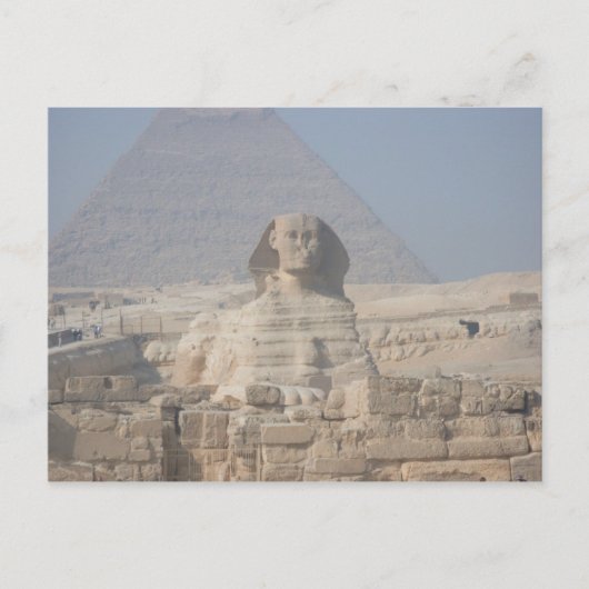 Sphinx und Pyramide in Ägypten Postkarte (Vorderseite)
