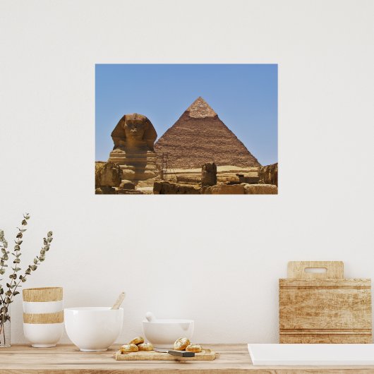 Sphinx und Pyramide Poster (Küche)