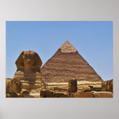 Sphinx und Pyramide Poster (Vorne)