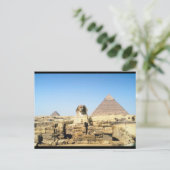 Sphinx und Pyramide Postkarte (Stehend Vorderseite)