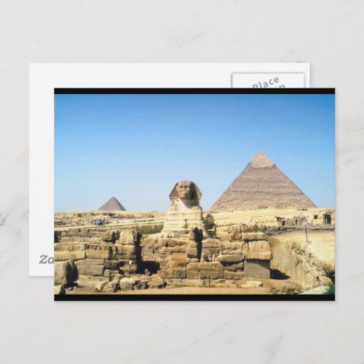Sphinx und Pyramide Postkarte (Vorne/Hinten)