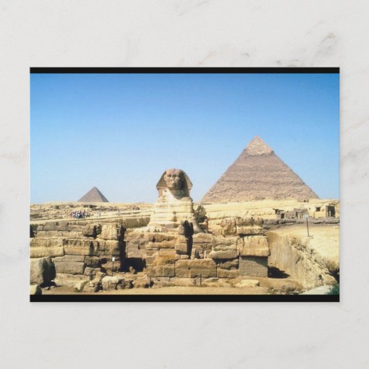 Sphinx und Pyramide Postkarte (Vorderseite)
