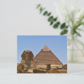 Sphinx und Pyramide Postkarte (Stehend Vorderseite)
