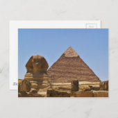 Sphinx und Pyramide Postkarte (Vorne/Hinten)
