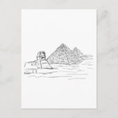 Sphinx und Pyramiden in Ägypten Postkarte (Vorderseite)