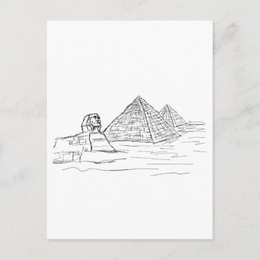 Sphinx und Pyramiden in Ägypten Postkarte (Vorderseite)