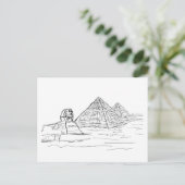 Sphinx und Pyramiden in Ägypten Postkarte (Stehend Vorderseite)