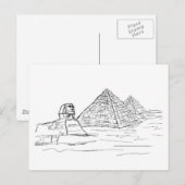 Sphinx und Pyramiden in Ägypten Postkarte (Vorne/Hinten)