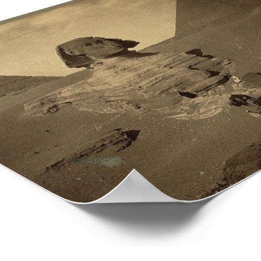 Sphinx und Pyramiden in Ägypten um 1867 Poster (Ecke)