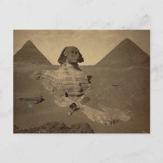 Sphinx und Pyramiden in Ägypten um 1867 Postkarte (Vorderseite)